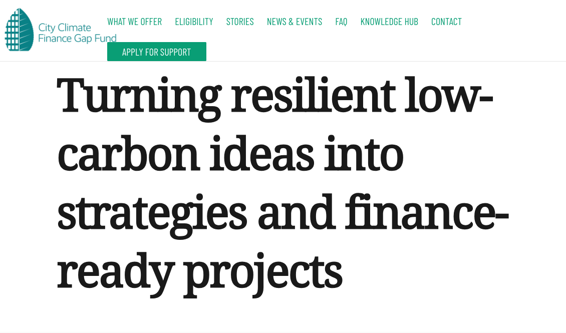 City Climate Finance Gap Fund