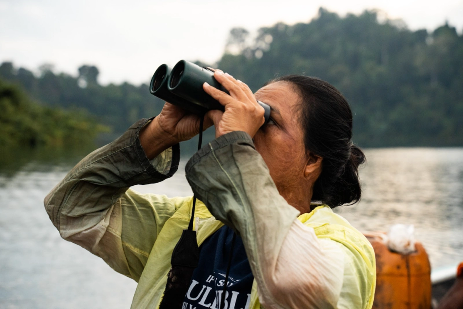 Searching for animals in the national park. Photo Credit: Adam Moore