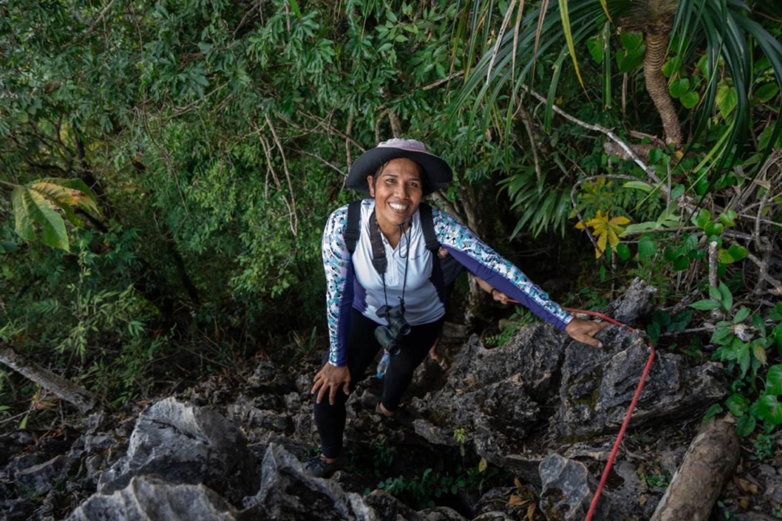 Caption: Cheunjit ‘Chuen’ Chuaysong in Khao Sok, Thailand. Photo Credit: Marla Tomorug