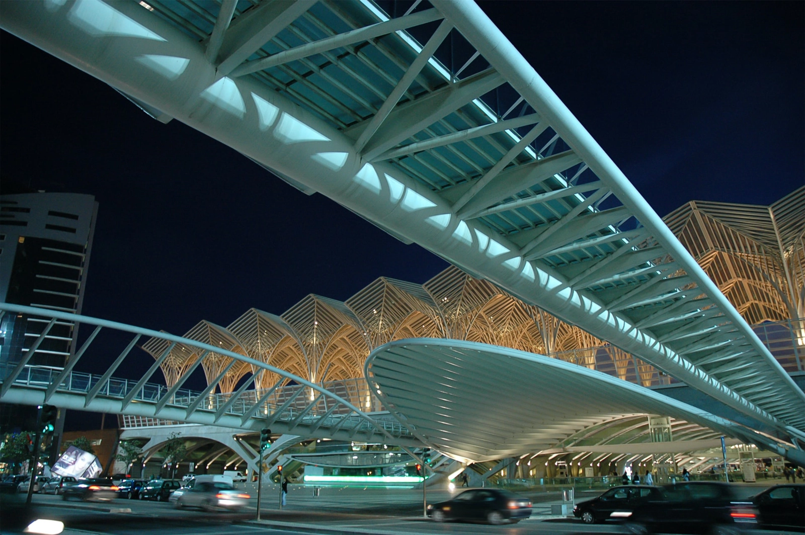Santiago Calatrava's Lisbon-railroad oriental station made of steel and glass. 90% of all metal produced globally last year was steel.