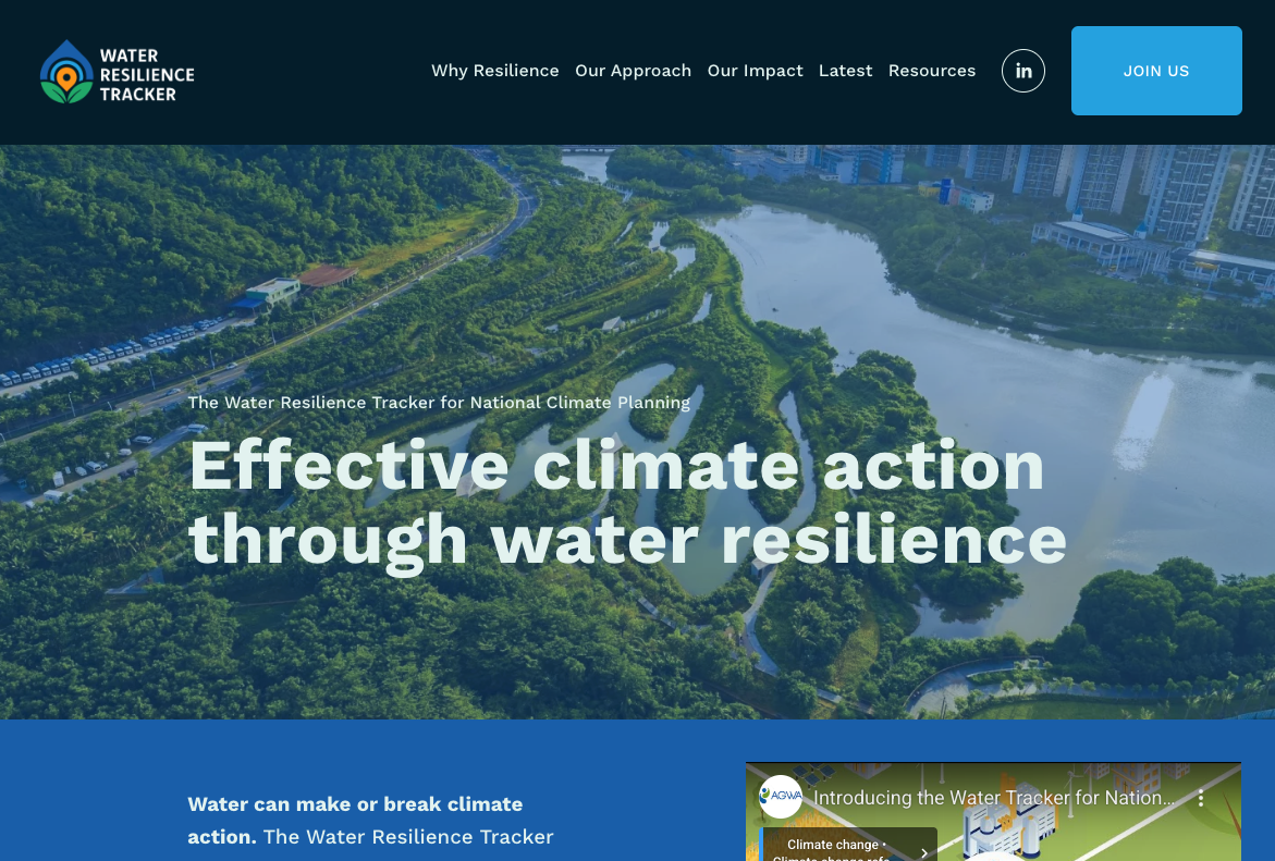 The Water Resilience Tracker for National Climate Planning