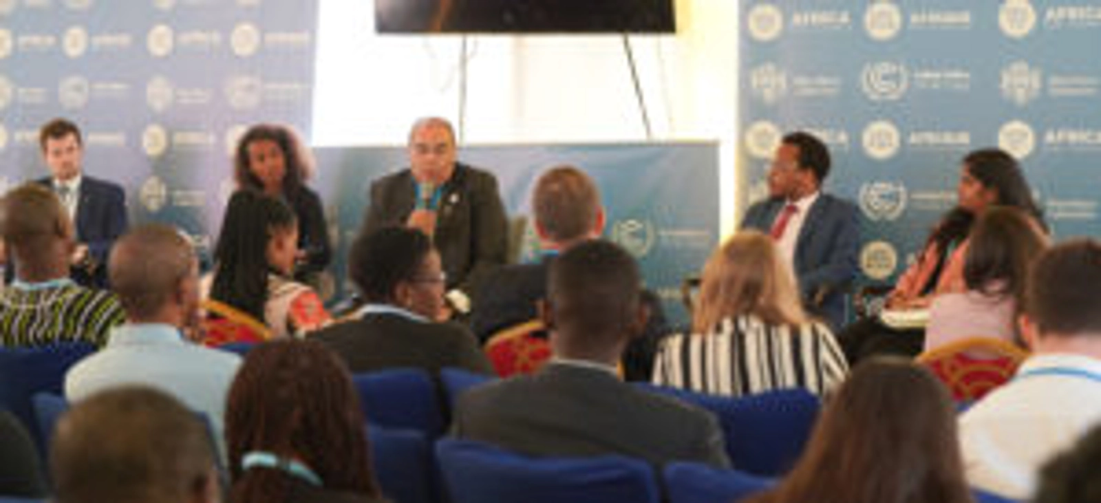 High-Level Champion for COP27, Mahmoud Mohieldin addresses delegates. Image: UNFCCC