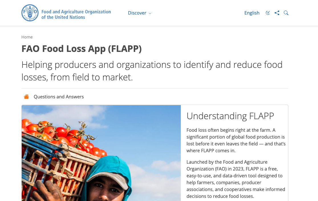 FAO Food Loss App (FLAPP)