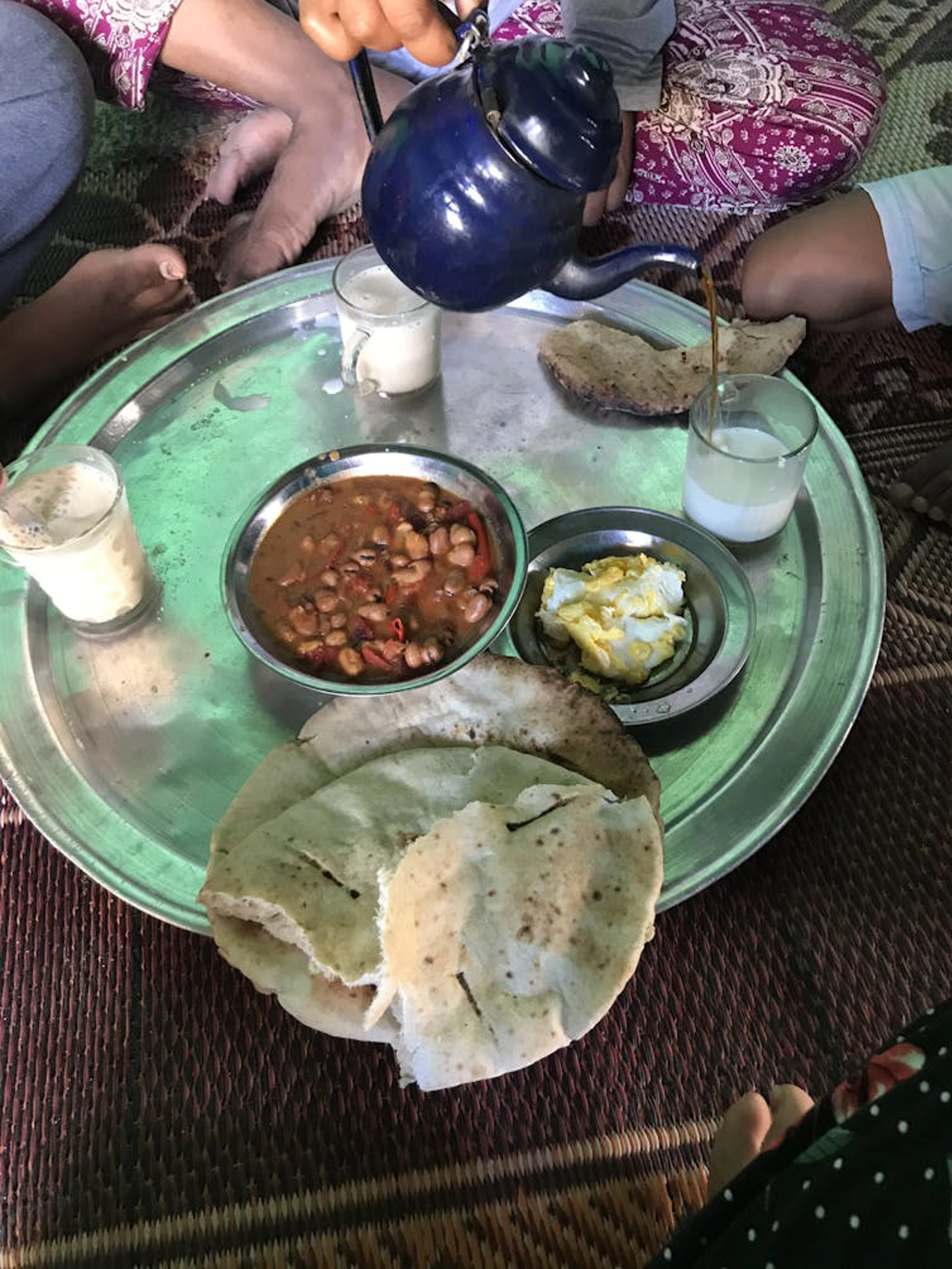 An Egyptian breakfast with stewed fava beans, egg and bread. Miriam Taher, CC BY-ND