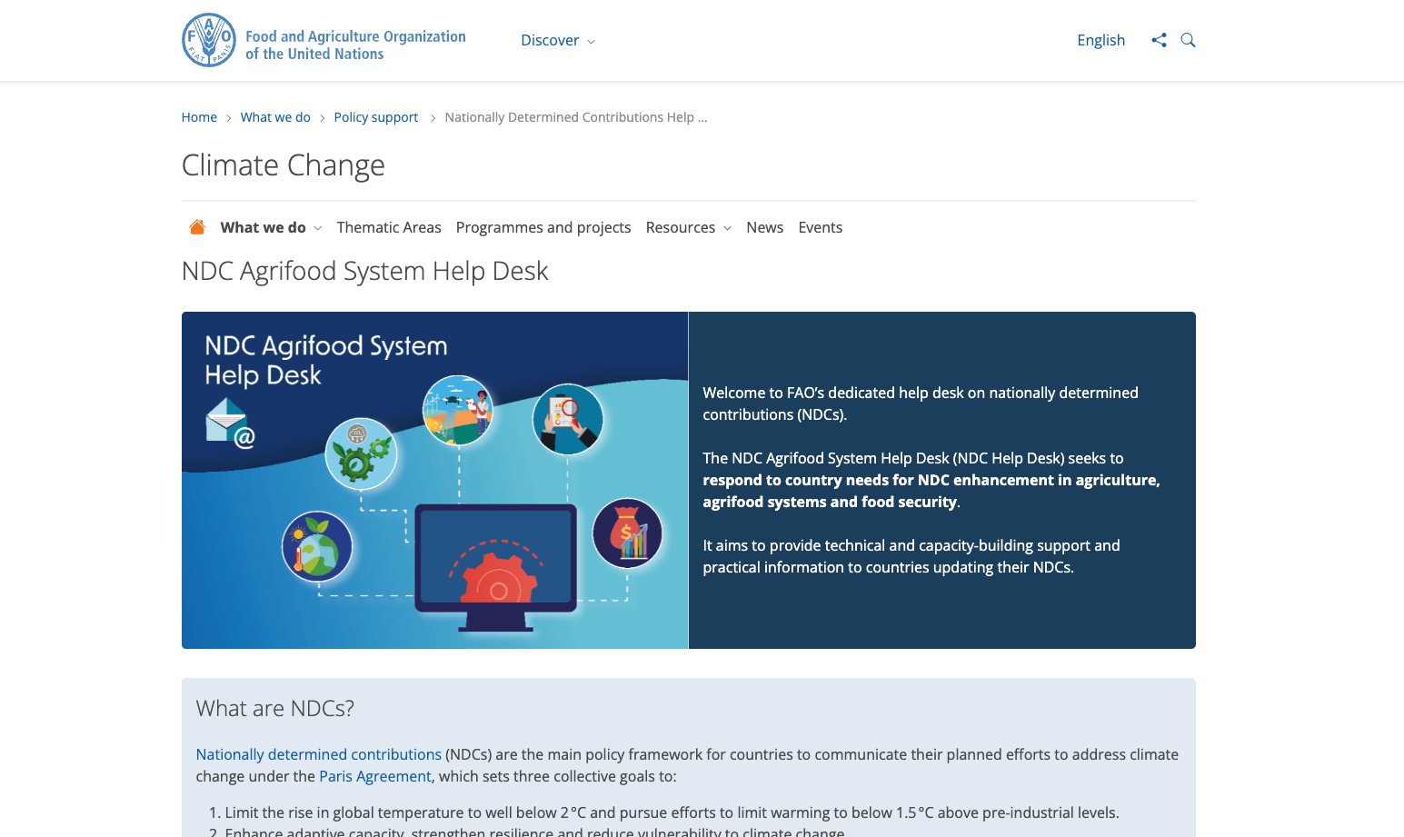 FAO’s Agrifood System Help Desk