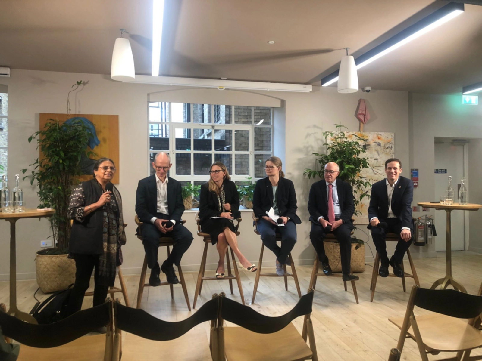 Sheela Patel (left) participating at a London Climate Action Week event.