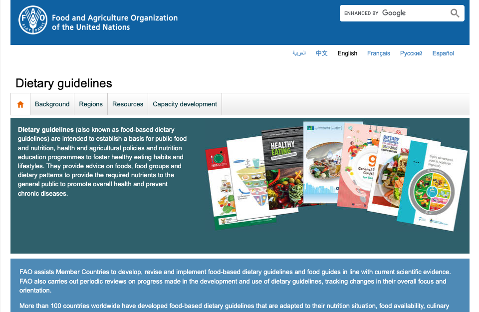 Food systems-based dietary guidelines