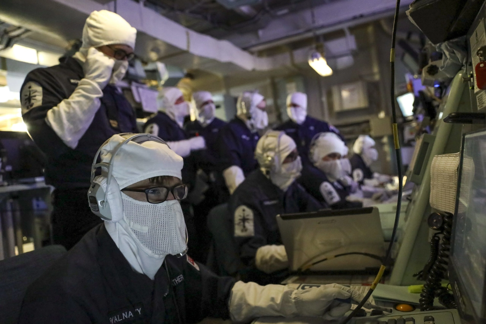 Operations Room on board HMS Albion during Exercise Joint Warrior. Credit: UK Ministry of Defence 2021.