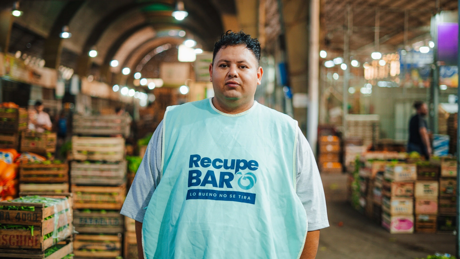 Image: Nico Lopez, a former waste picker and now staff at Banco de Alimentos Rosario's market recovery program, RecuperBAR, says the stable employment and fulfilling work has changed his life.