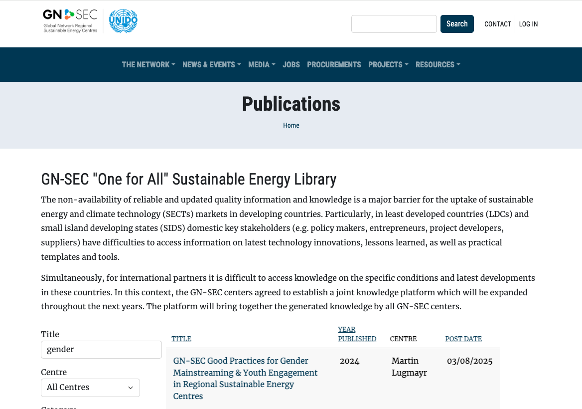 GN-SEC "One for All" Sustainable Energy Library