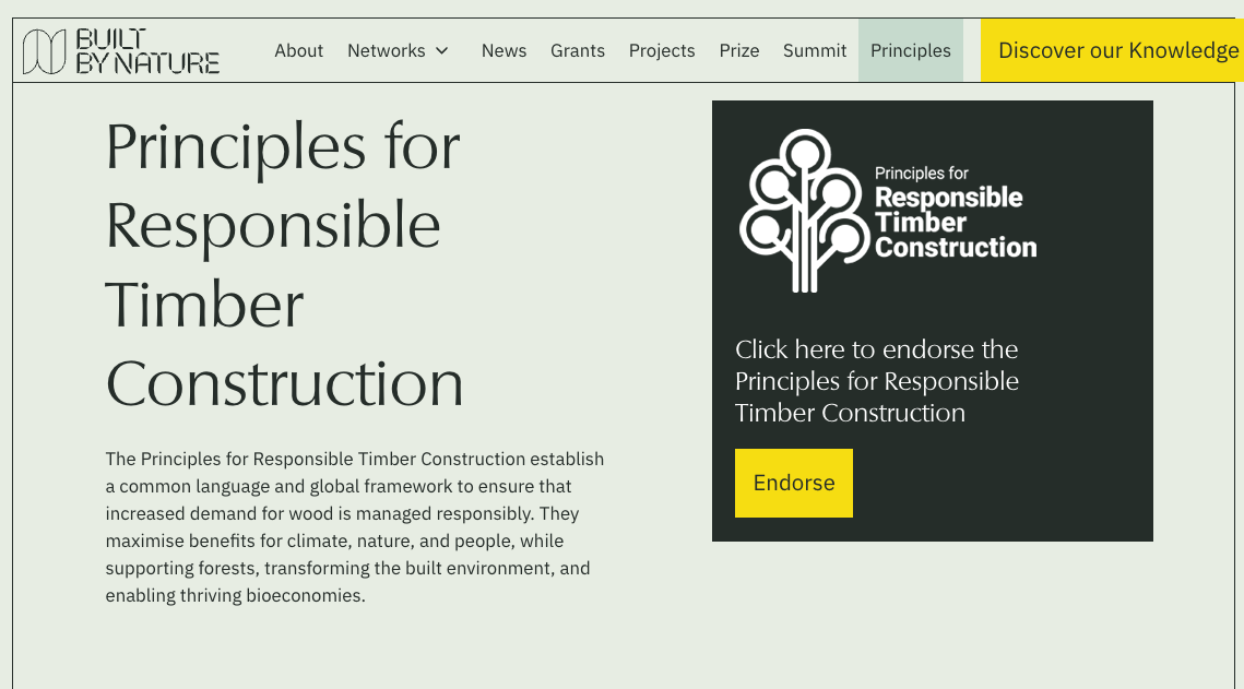 Principles for Responsible Timber Construction