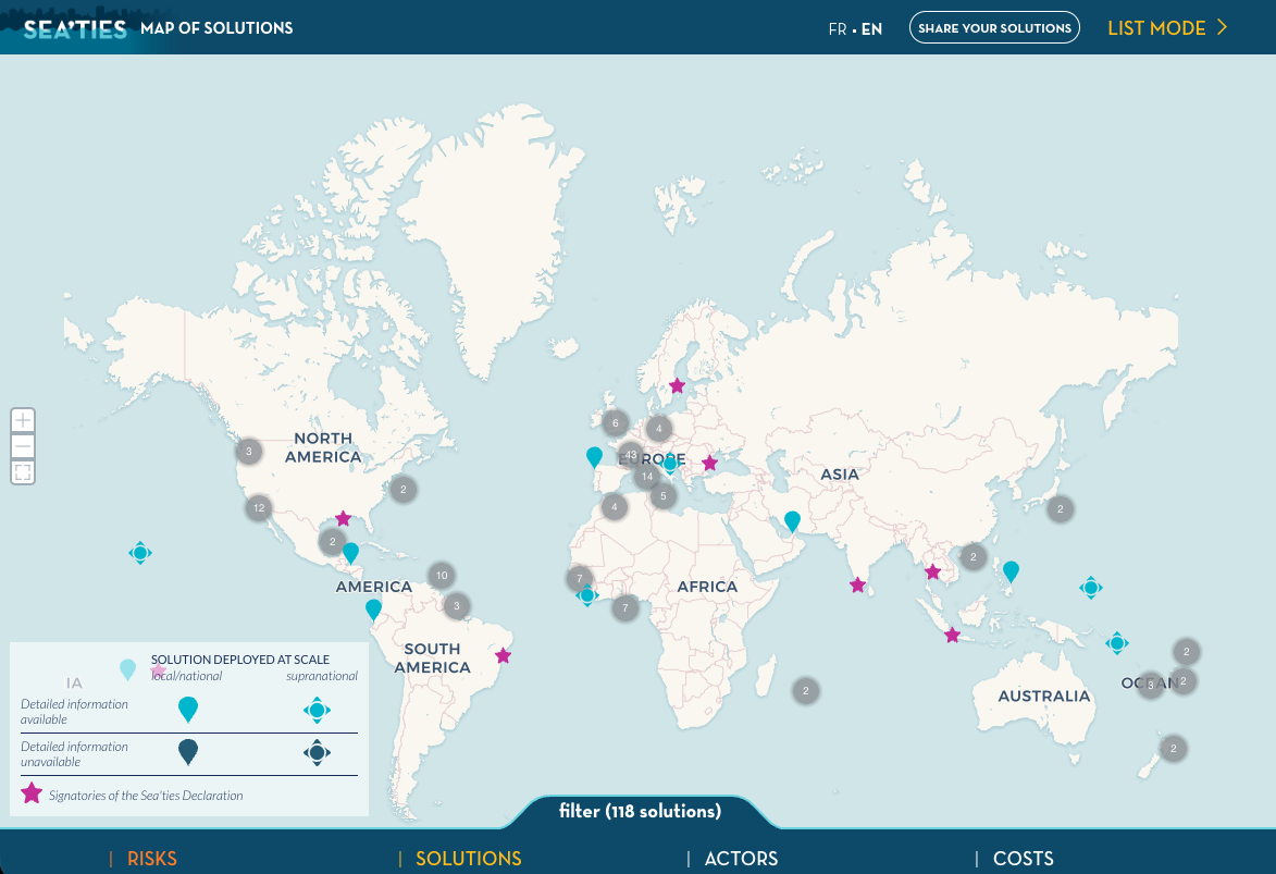 SEA’TIES Map of Solutions