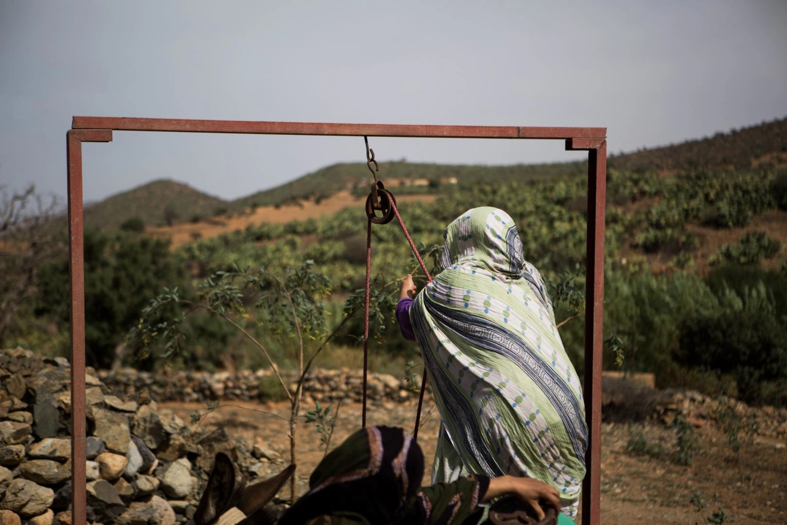 A fog harvesting device in Morocco