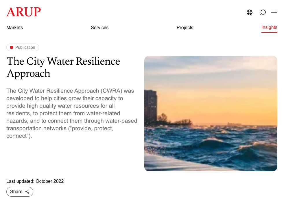 City Water Resilience Approach (CWRA)