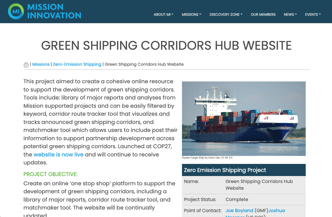Green Shipping Corridors Hub